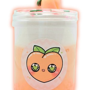 Peaches n Cream Clay Cap Scented Handmade Butter Slime