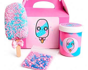Cotton Candy Crunch Bar DIY Slime Kit, Scented Soft Butter Slime Handmade Sensory Toy