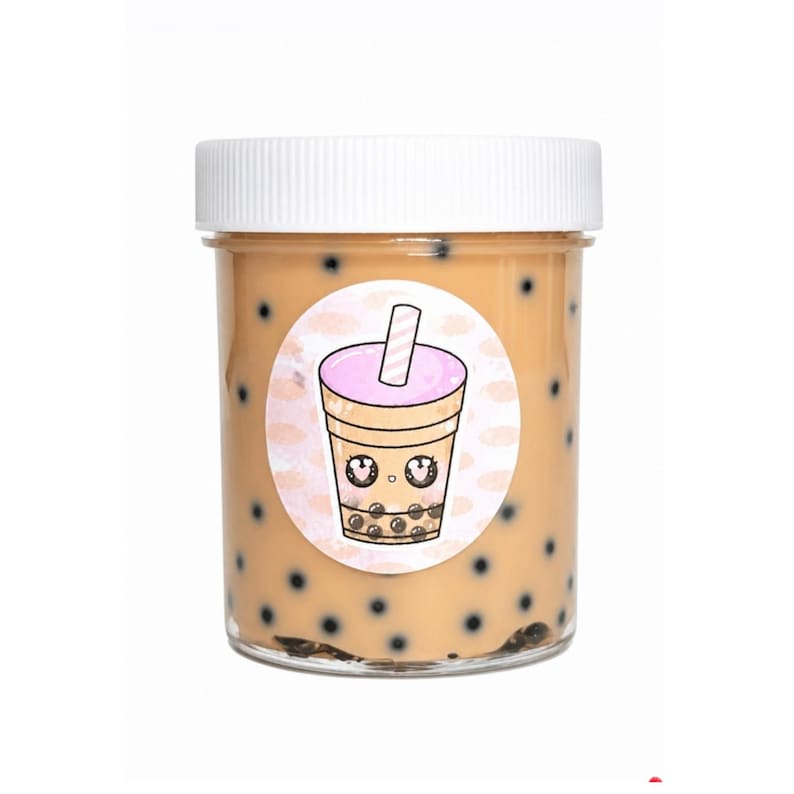 Milk Boba Tea Handmade Scented Slime, Thick Glossy Sensory Fidget Toy ...
