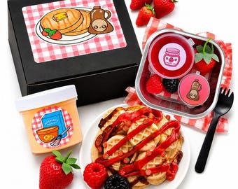 Mini Waffle DIY Handmade Slime Kit Berry Scented Fidget Toy