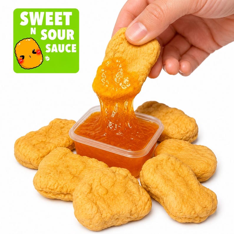 Chicken Nugget Scented Handmade Slime Kit DIY Clear Butter Texture Fidget Toy Happy Meal image 4