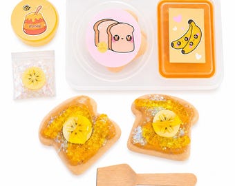 PB Honey Banana Toast Handmade Butter Slime Kit DIY, Sensory Fidget Toy