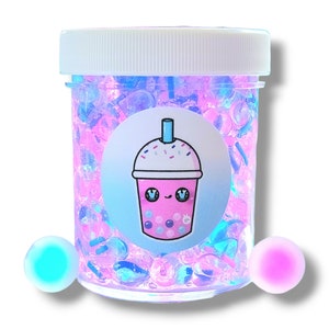 Cotton Candy Popping Boba Handgemachter duftender Klarer Slime