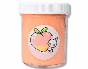 Peach Fuzz Cloud Slime Handmade Sweet Peach Scented Fluffy Sensory Fidget Toy