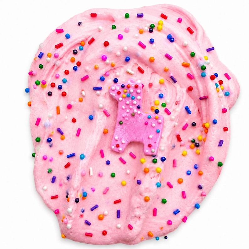 Animal Cookie Frosting Snow Butter Slime, Handmade Sugar Cookie Scented Sensory Fidget Toy image 4
