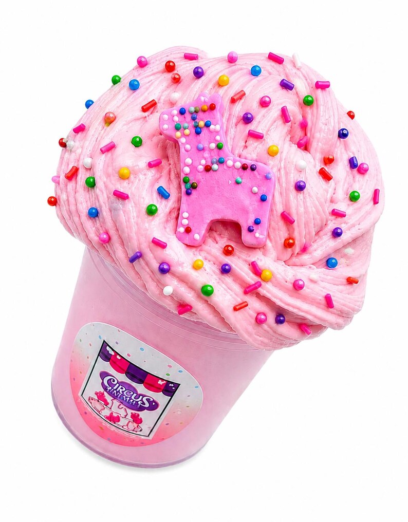 Animal Cookie Frosting Snow Butter Slime, Handmade Sugar Cookie Scented Sensory Fidget Toy image 3
