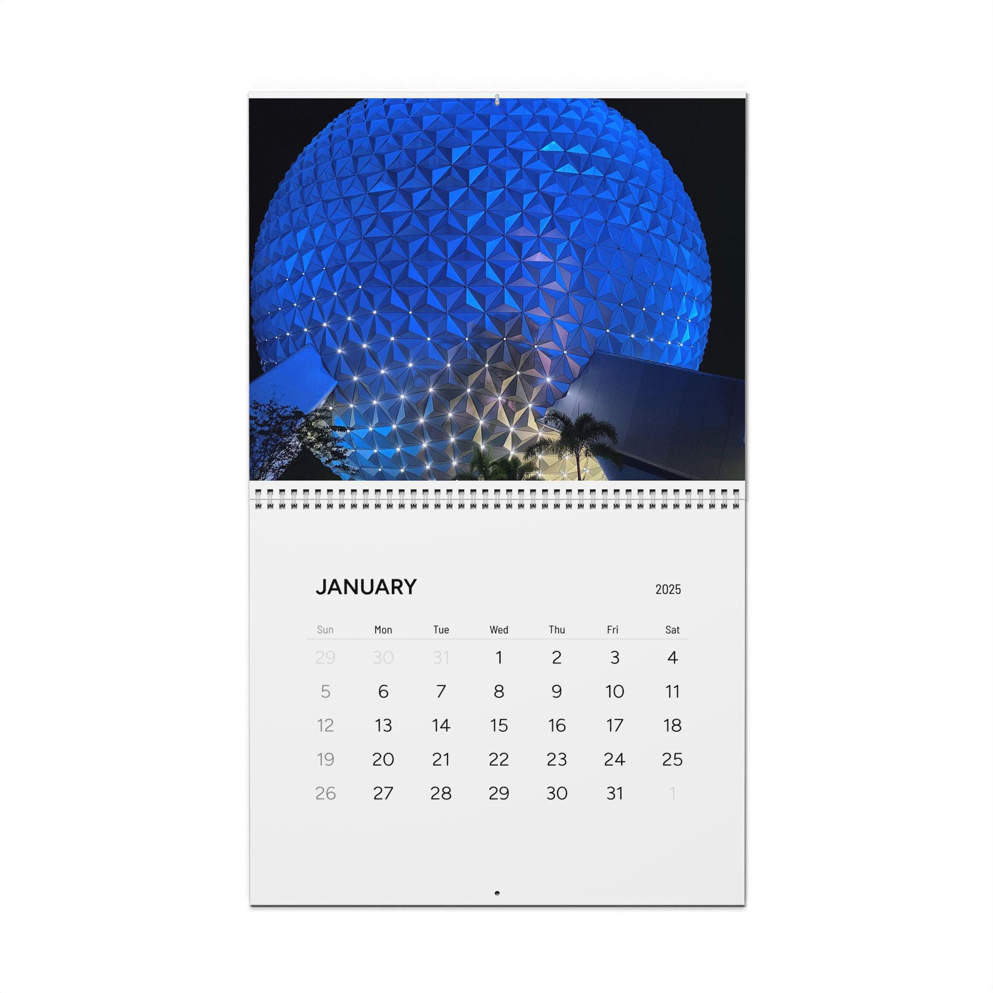 Disney World Wall Calendar 2025, Theme Park Calendar, Photo Calendar