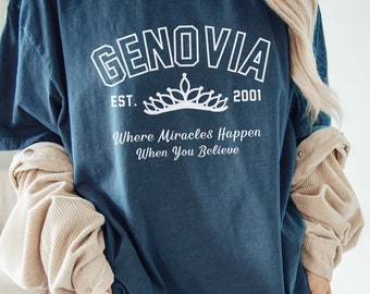 Genovia Princess Diaries Comfort Colors Oversized Shirt, Princess Dairies shirt, theme park shirts, Genovia shirt, Disney Shirt, Cute Shirt