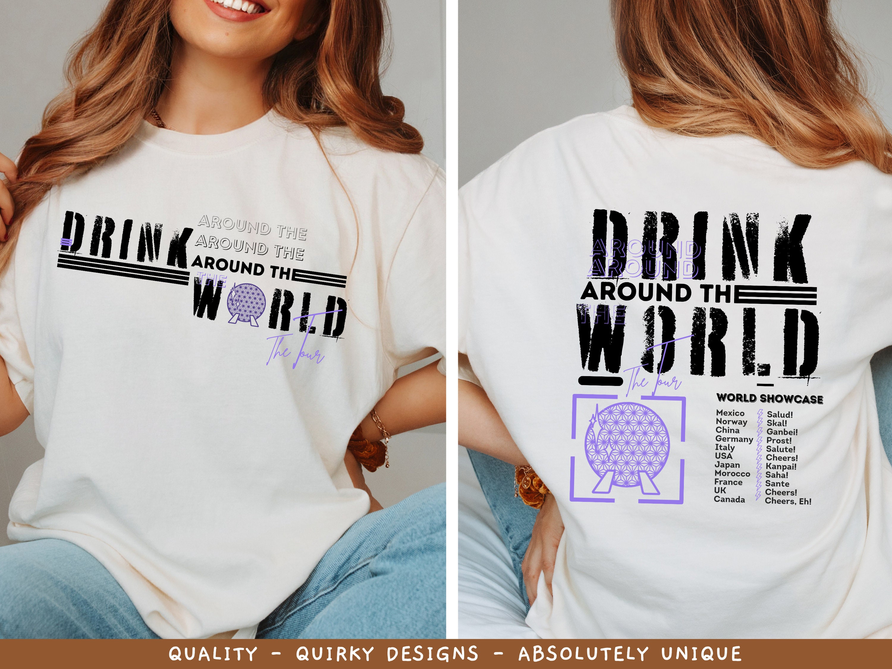 Discover Disney Epcot World Tour Shirt ディズニー エプコット ワールドツアー 男女兼用 Ｔシャツ 記念品Family Vacation 2023