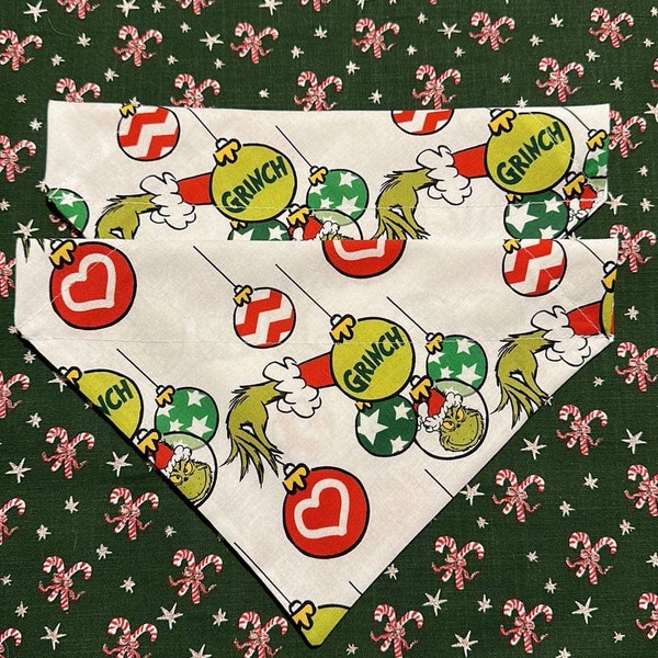 The Grinch Over the Collar Dog Bandanna