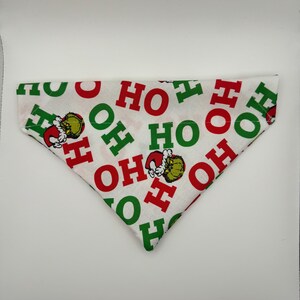 The Grinch HO HO HO Over the Collar Dog Bandanna