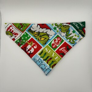12 days of Grinchmas Over the Collar Dog Bandanna