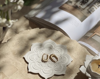 Handmade Mandala Trinket Tray: Home Decor Jewelry Dish