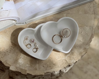 Handmade Heart Trinket Dish: Minimalist Jewelry Holder