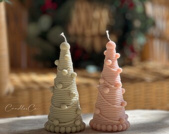Large Christmas Tree Candle Handmade Candles Decor Trees Ornaments Soy ...