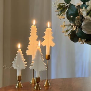 Handmade Soy Wax Christmas Tree Candle: Scandinavian Holiday Decor