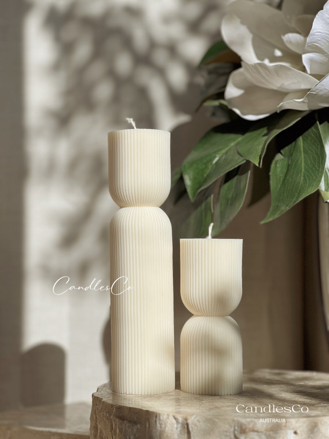 Hourglass Pillar Candles Handmade for Her Favour Candle Etsy Australia