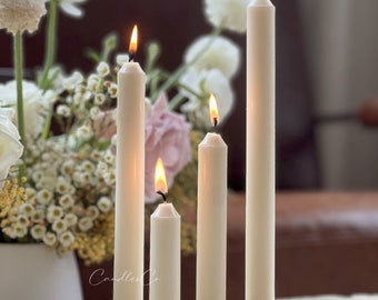 Thin Taper Pillar Soy Candle | Handmade Gift | Wedding Decor | For Her | Anniversary | Homemade Candles | Mothers Day