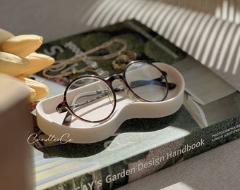 Handmade Eyeglasses Tray: Modern Home Decor Trinket Dish