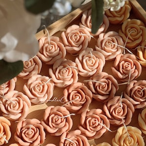 Handmade Rose Soy Candle: Vegan Wedding Favor
