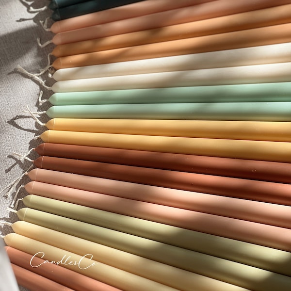 Soy Wax Taper Candles | Modern Dinner Table Decor, Wedding Centerpiece