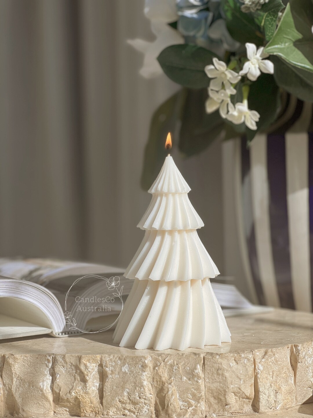 Large Christmas Tree Candle | Handmade Candles | Decor Trees ...