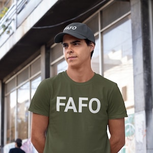 FAFO F herum und finden Sie heraus sarkastisches Mem Unisex T-Shirt, geschlechtsneutrales T-Shirt, Damenbekleidung, Tops und T-Shirts