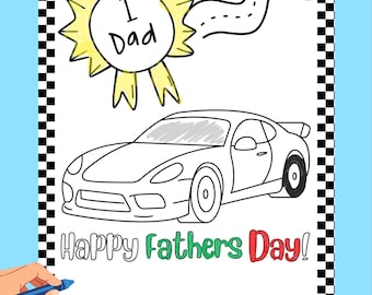 Printable Fathers Day Card | Coloring Page for Fathers Day Gift | All about Dad Card | Fathers Day Gift | Fathers Day craft for toddlers |