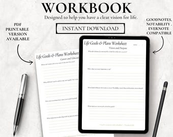 Life Goals & Life Plans Guidance Worksheet | Student Worksheet | Personal Development Printable | Personal Growth | Yearly Goals | Goal Plan