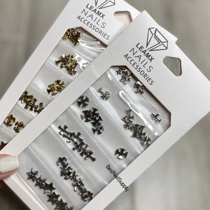 36pcs Cross | Rustic | Gold or Silver | Fleur de lis | Stars | 3D Metal Nail Charms | Jewelry Making | Nail Accessories