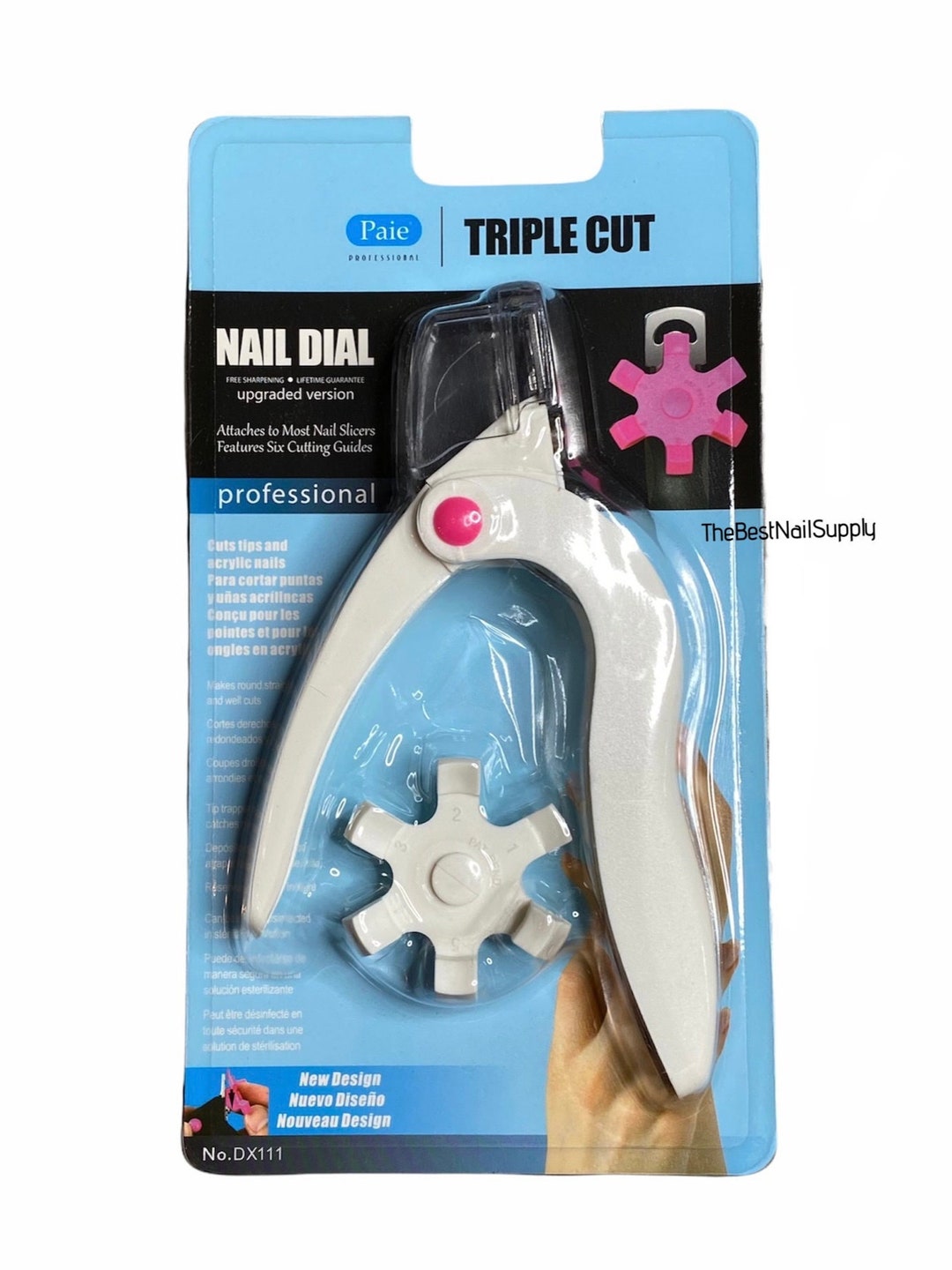 Nail Tip Cutter Triple Action Nail Dial Acrylic Nail Cutter Tool Nail