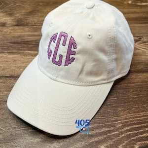Monogram Hat, Ladies Monogram Baseball Cap, Personalized Hat, Women's Hat, Monogrammed Hat, Baseball Cap, Personalized Adult Hat