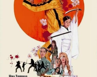 Kill Bill Movie Poster, Uma Thurman, Quentin Tarantino Wall Art Gift Home Decor