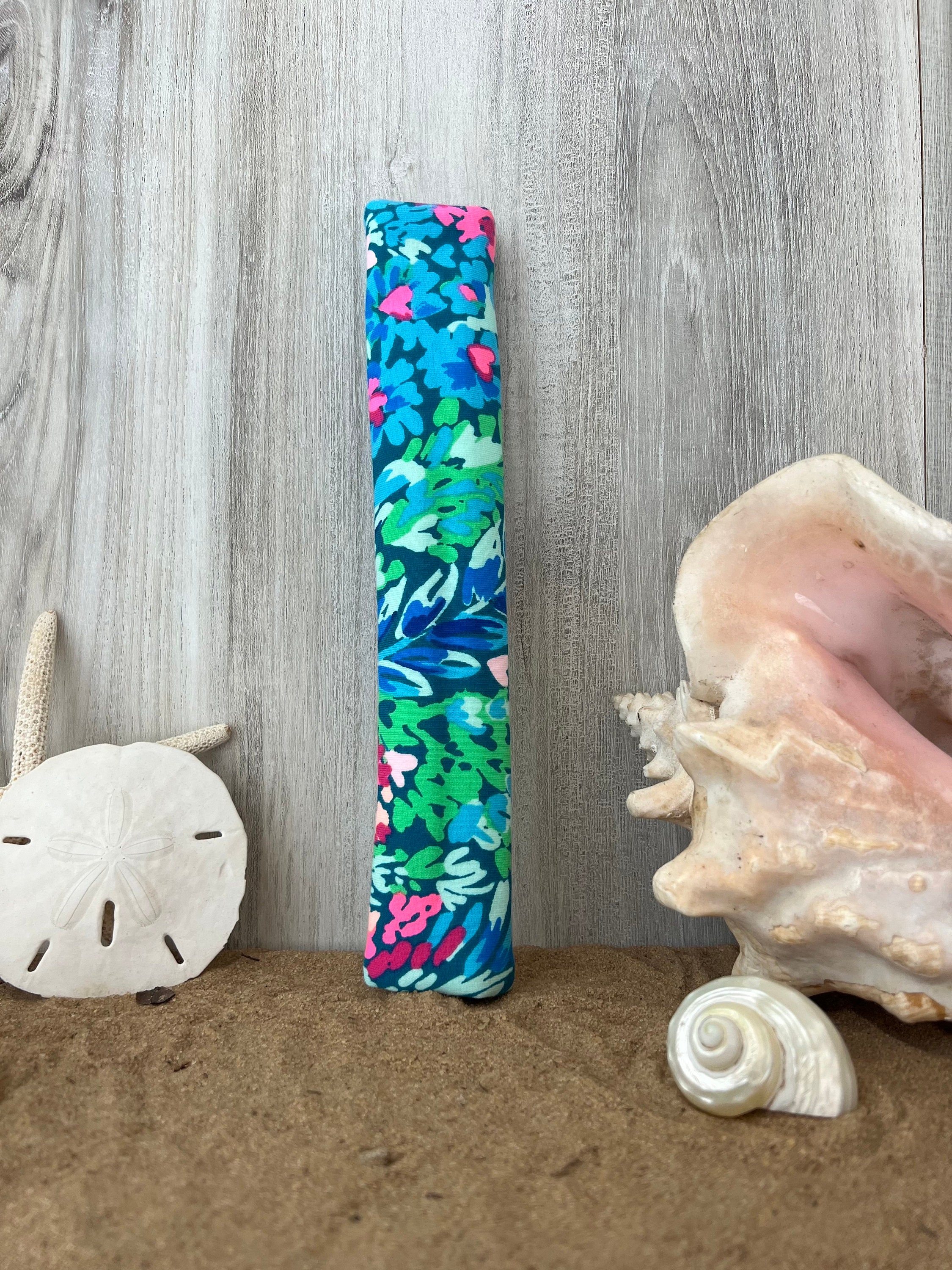 Seat Belt Covers soft pretty bright colors Lilly tropical prints green fuchsia blue deep teal LP Print T-11 - Thumbnail 4