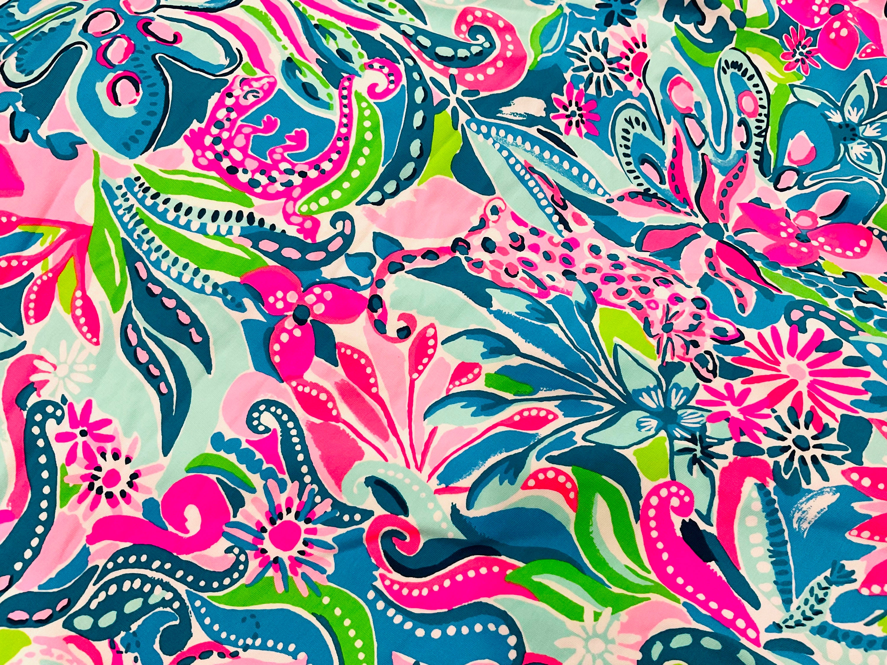 Seat Belt Steering Wheel Head Rest Covers soft pretty bright colors Lilly tropical prints LP flowers nautical aqua teal pink T16 - Thumbnail 5