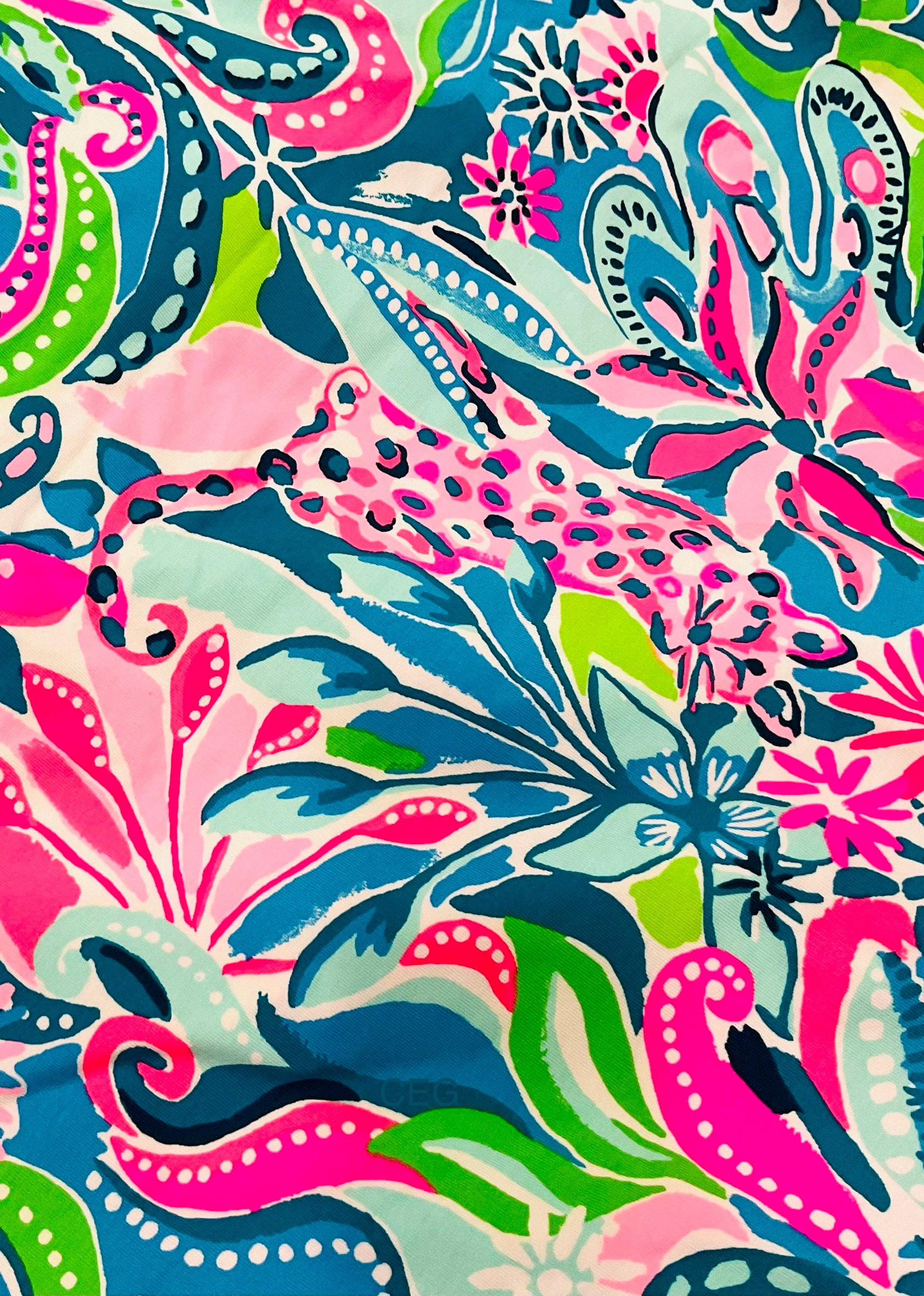Seat Belt Steering Wheel Head Rest Covers soft pretty bright colors Lilly tropical prints LP flowers nautical aqua teal pink T16 - Thumbnail 6