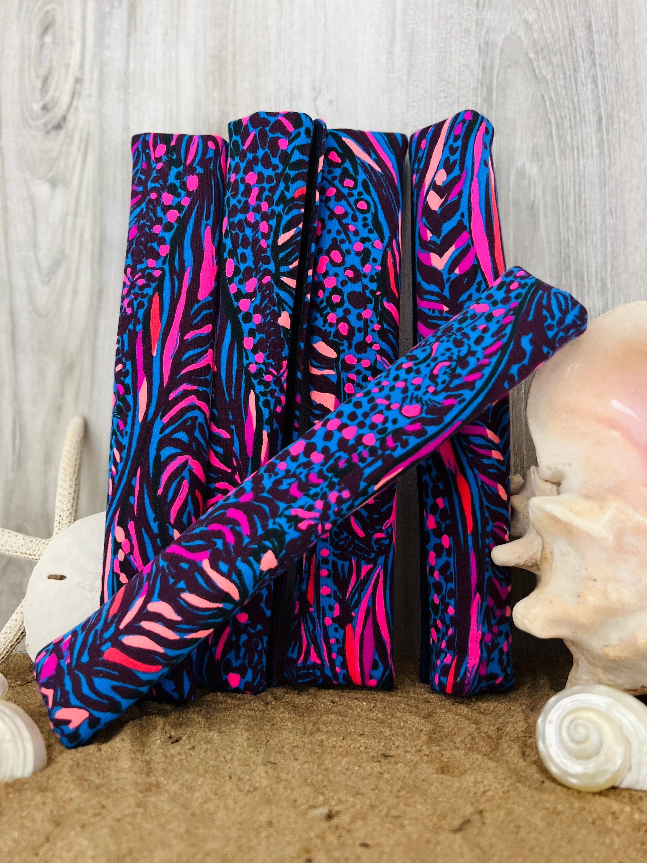 Seat Belt Head Rest Steering Wheel Covers soft pretty happy colors Lilly prints LP navy blue red black animal print T-31 - Thumbnail 3