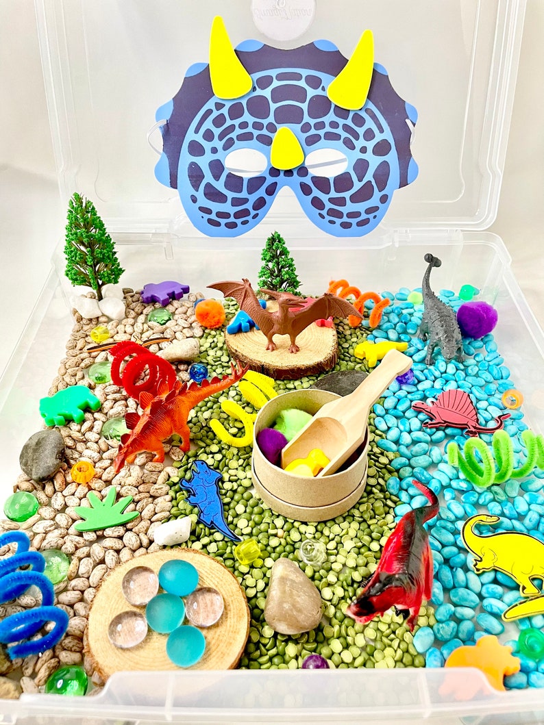 Land of the Dinos Sensory Bin Dinosaur Sensory Bin Dinosaur Etsy