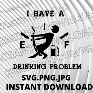 Könnte beinhalten: Schwarz-weiß-Illustration einer Tankanzeige eines Autos, bei der die Nadel auf leer zeigt. Die Illustration zeigt eine Person am Steuer mit der Aufschrift "Ich habe ein Alkoholproblem".