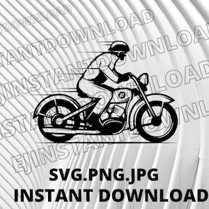 Motorbike Rider Svg, Motorcycle SVG - Motorcycle Rider Digital File - Motor Bıke Svg - Motorcycle Clipart - Motorcycle Vector, Motor Bike