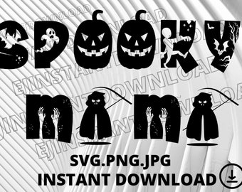 Gruselige Mama SVG, Halloween SVG, Halloween Shirt SVG, Halloween Mama Svg, Gruselige Mama Halloween Svg, Halloween Mama Svg, Gruselige Mama Svg Png