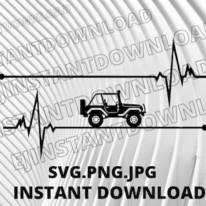 4x4 Herzschlag Svg, Auto Herzschlag Svg, Sport Auto Herzschlag Svg, Png, Off Road HeartBeat svg Digital File, Race Car Herzschlag Svg, Plotterdatei