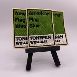 American Flag Blue Tonepan Color Swatch humor patch