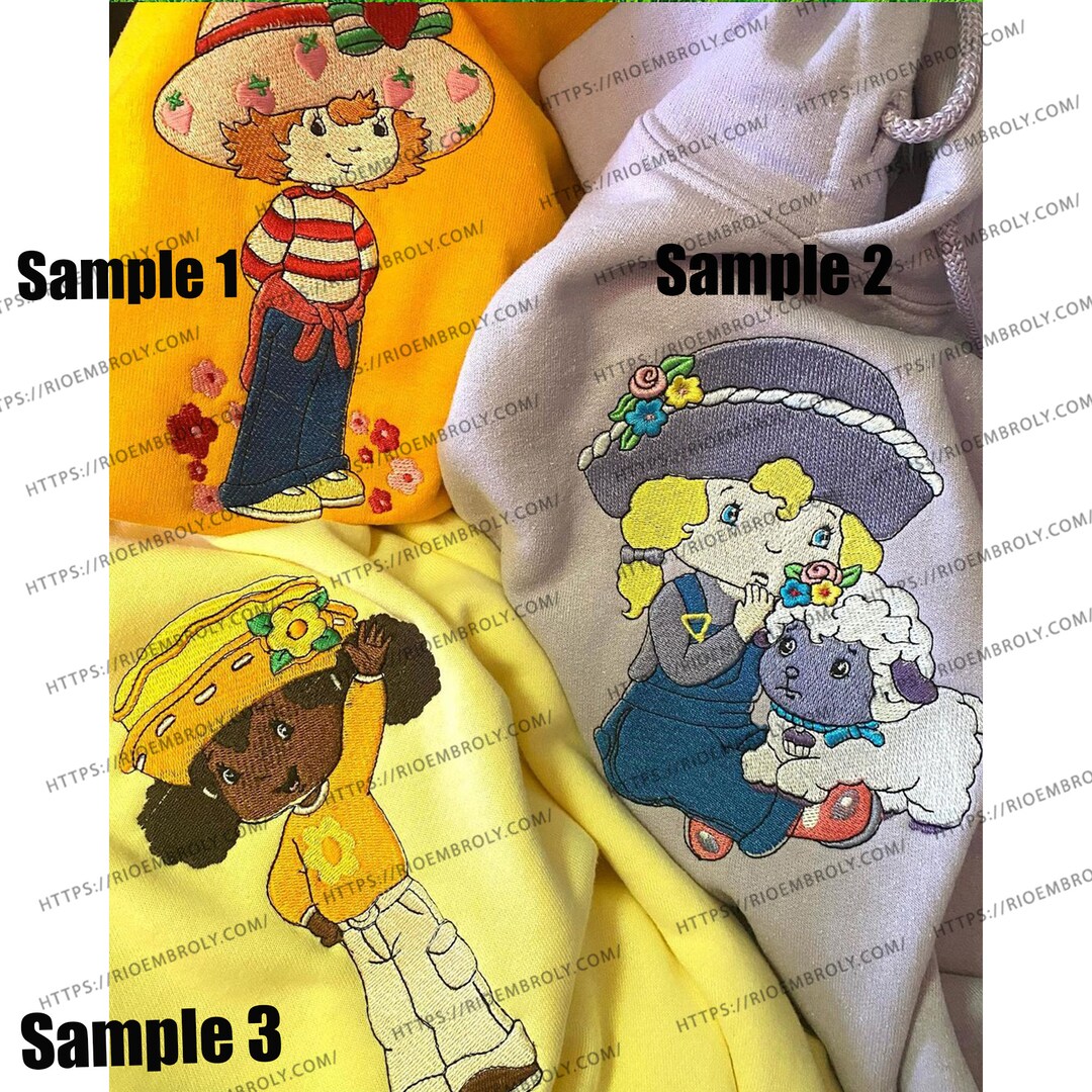 Strawberry Shortcake Embroidered Sweatshirt Cute Gift for Etsy