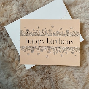 Happy Birthday Postkarte mit Umschlag