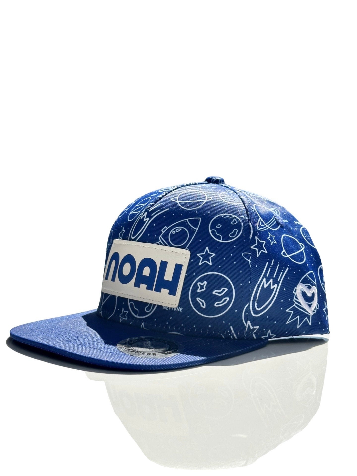 Personalized Space Snapback Hat – Vegan Leather Patch, Custom Kids Gift ...