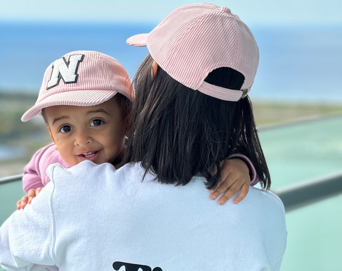 Cotton Candy -Custom Infant Toddler Youth Snapback Hat (Baby Customizable Accessories) / Personalized letter Hat Child / Vegan Leather Patch