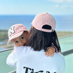 Cotton Candy Custom Infant Toddler Youth Snapback Hat Baby Customizable Accessories / Personalized letter Hat Child / Vegan Leather Patch image 6
