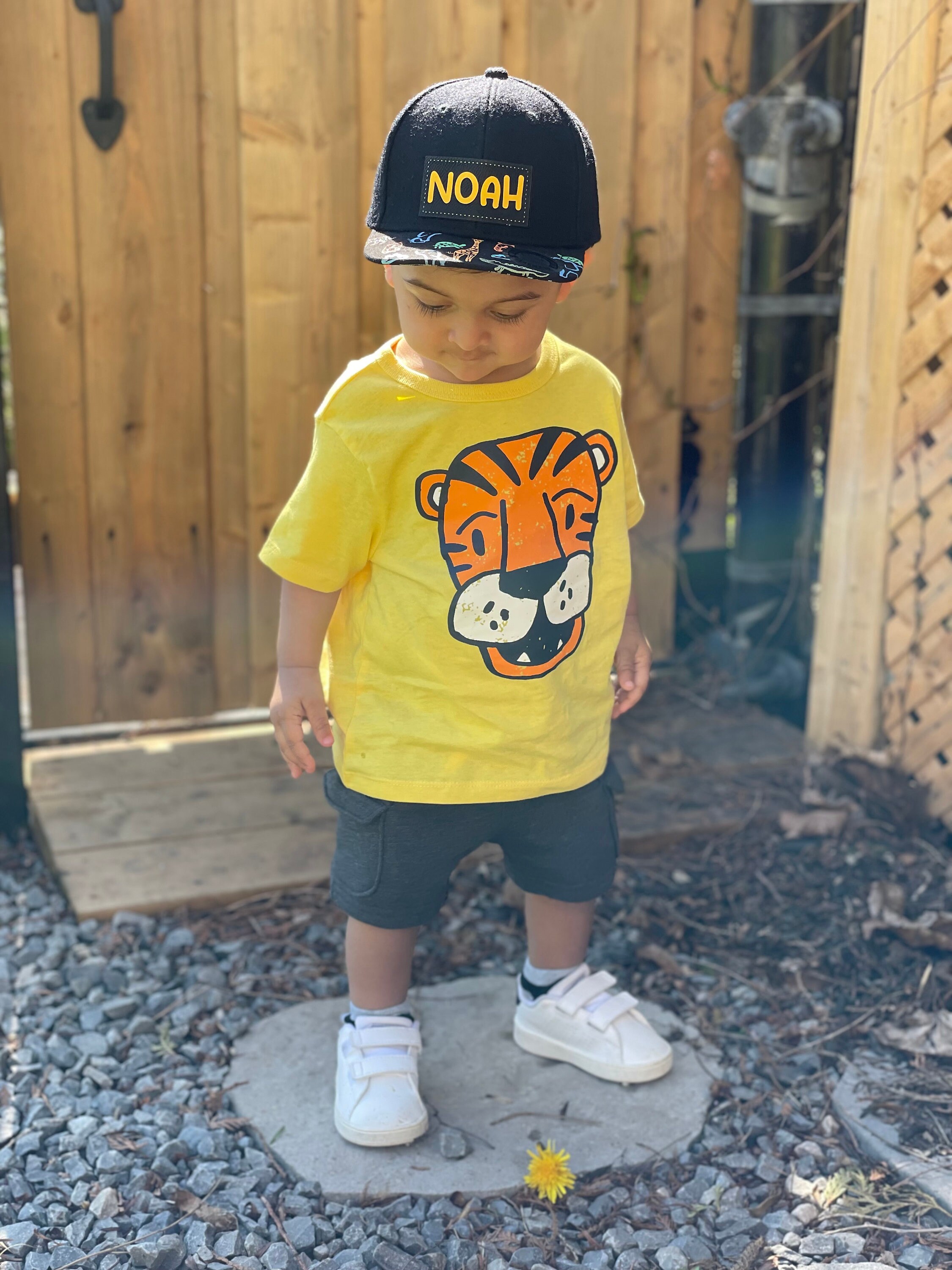 Safari Animal Snapback Hat - Personalized Name Cap for Baby, Toddler ...