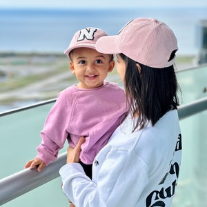 Cotton Candy Custom Infant Toddler Youth Snapback Hat Baby Customizable Accessories / Personalized letter Hat Child / Vegan Leather Patch image 3